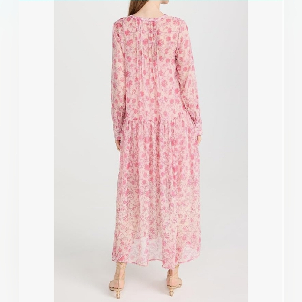 Free people pink floral Women's See Ot through maxi Dress xs NWT - Picture 2 of 14